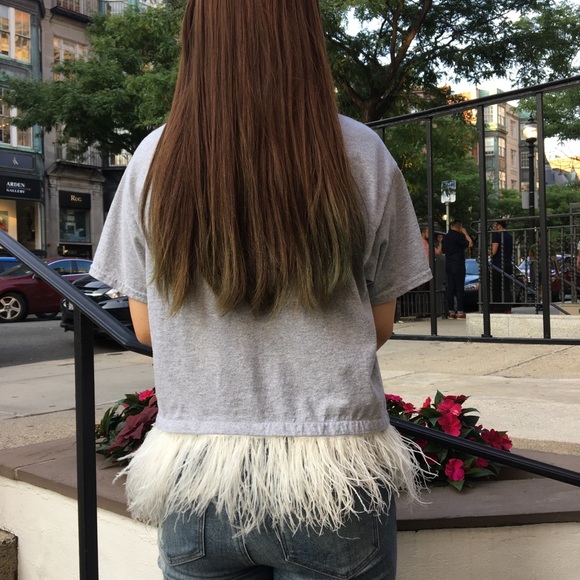 Opening Ceremony Tops - Feather cotton tee